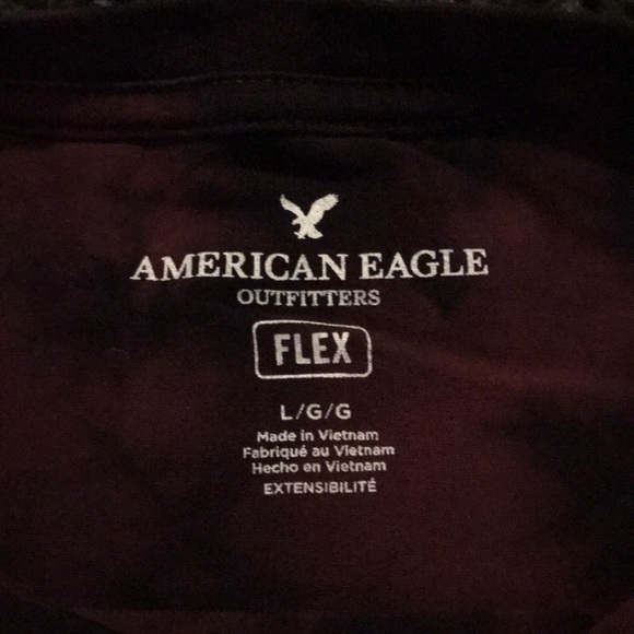 Maroon American Eagle Tie Die Tee - Picture 2 of 4